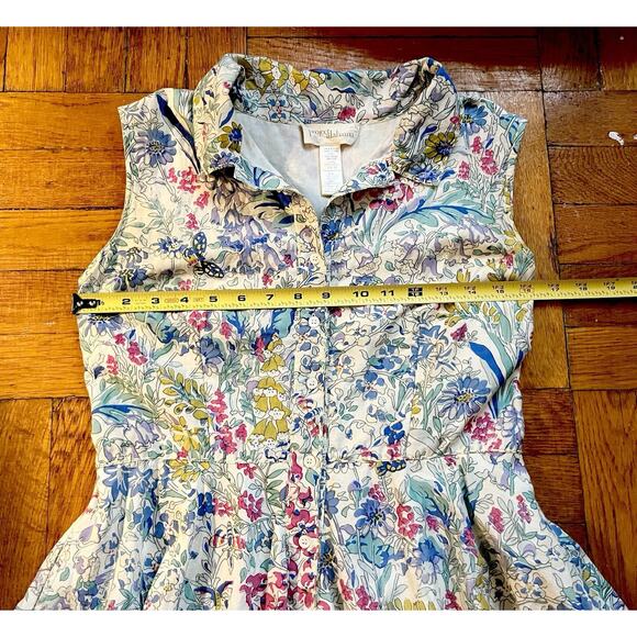 Project Alabama 6P Dainty Floral Silk Blend Fit Flare Dress Southern Cottagecore - Picture 4 of 14